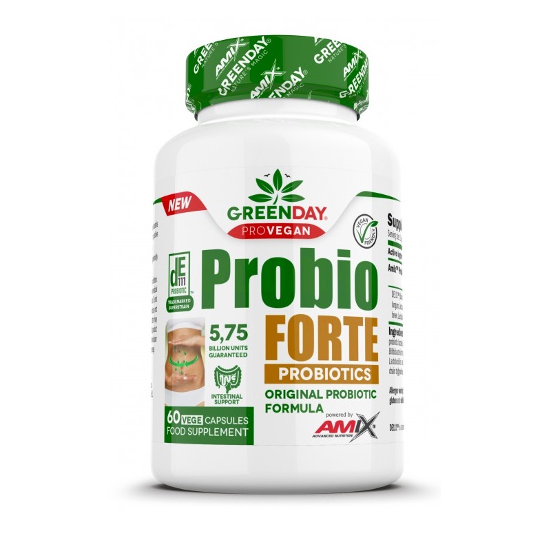Пробіотики і пребіотики AMIX GreenDay ProVegan Probio Forte, 60 вегакапсул