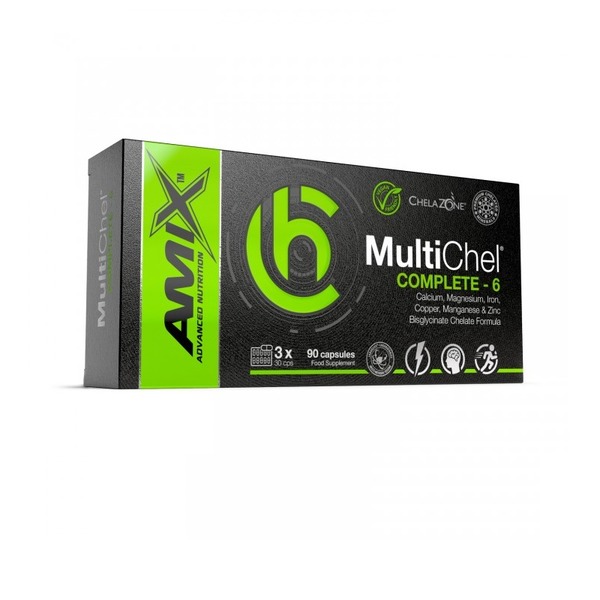 Вітаміни та мінерали AMIX ChelaZone MultiChel Complete-6, 90 капсул