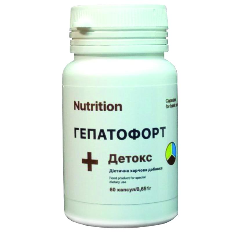 Амінокислота EntherMeal Гепатофорт + Детокс, 60 капсул