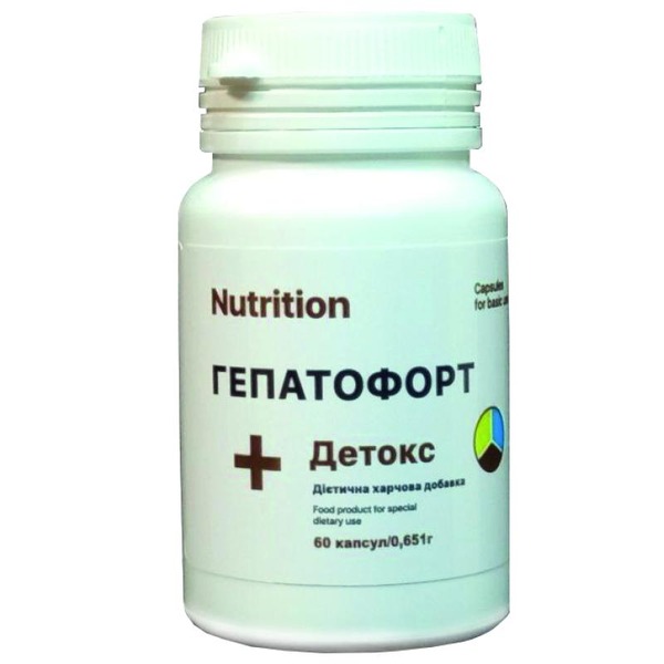 Амінокислота EntherMeal Гепатофорт + Детокс, 60 капсул