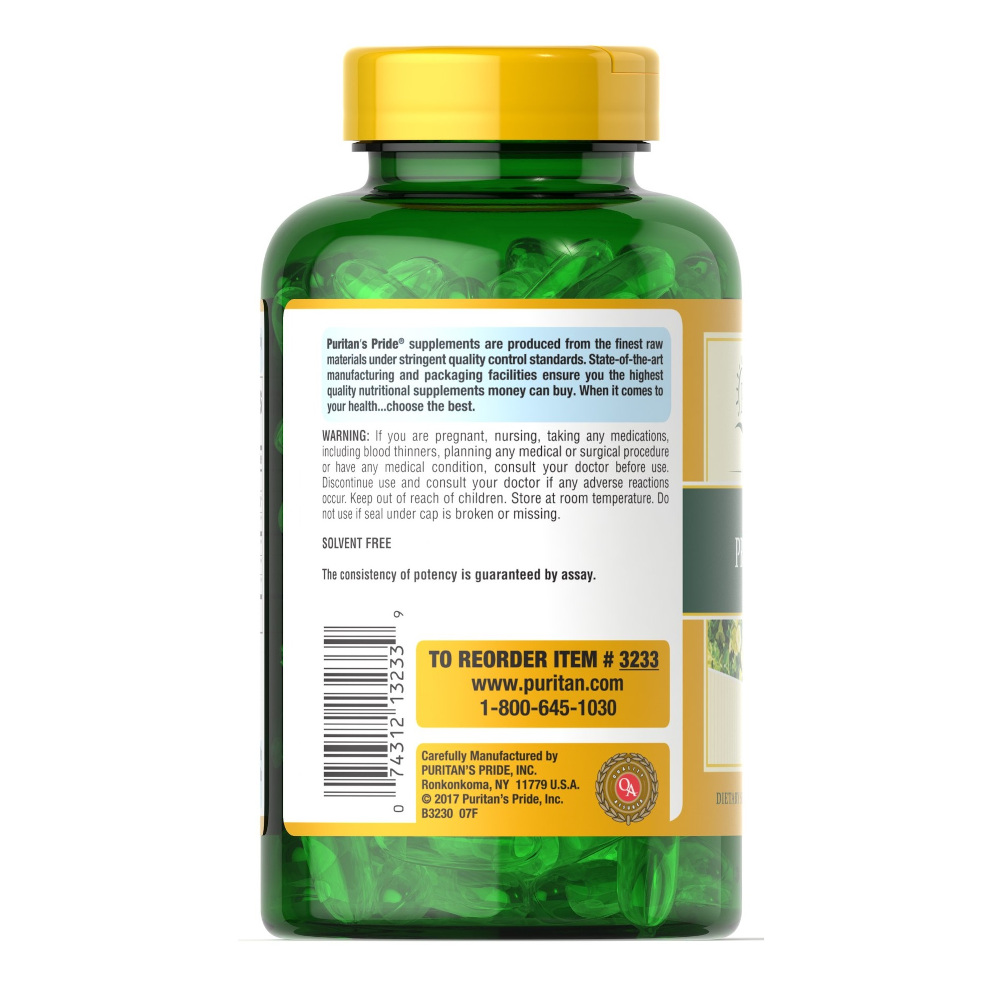 Жирні кислоти Puritan's Pride Evening Primrose Oil 1300 mg, 120 капсул. Фото 3