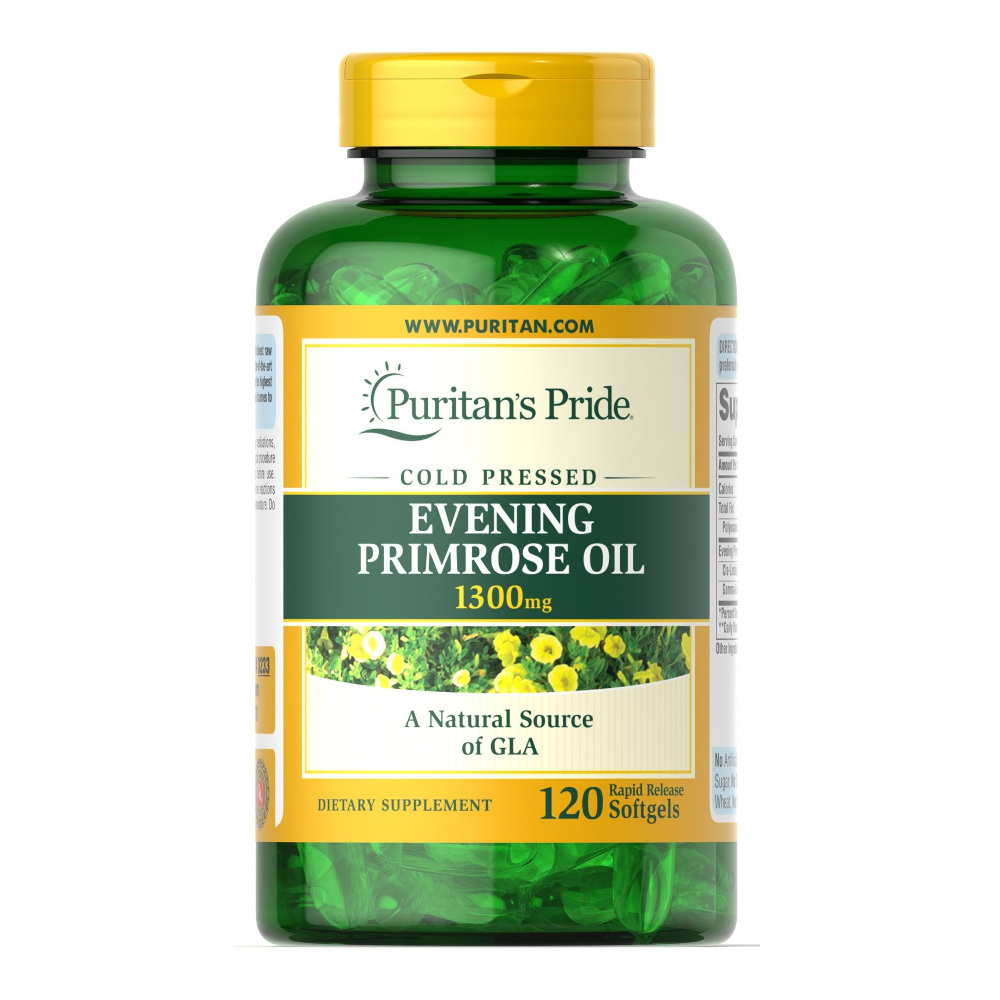 Жирні кислоти Puritan's Pride Evening Primrose Oil 1300 mg, 120 капсул