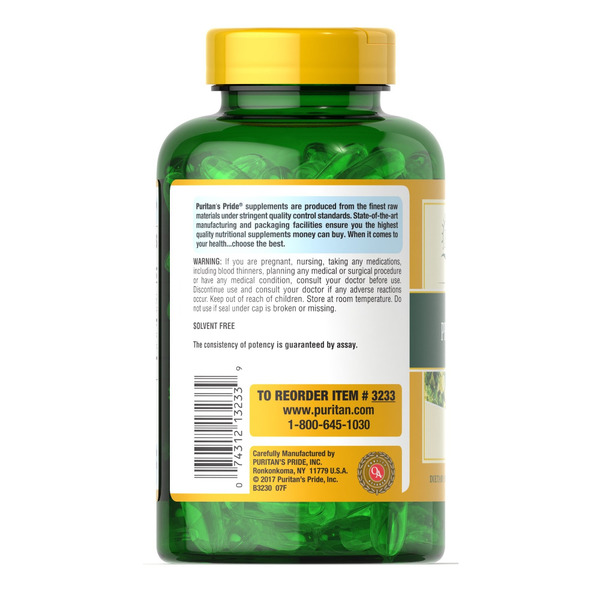 Жирні кислоти Puritan's Pride Evening Primrose Oil 1300 mg, 120 капсул. Фото 3