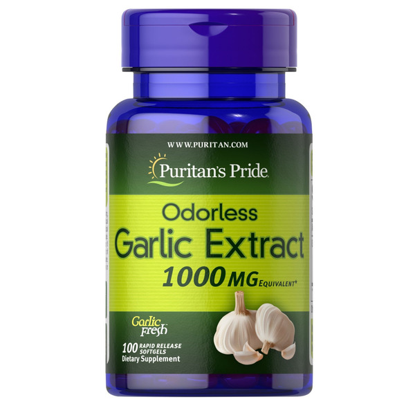 Натуральна добавка Puritan's Pride Odorless Garlic 1000 mg, 100 капсул