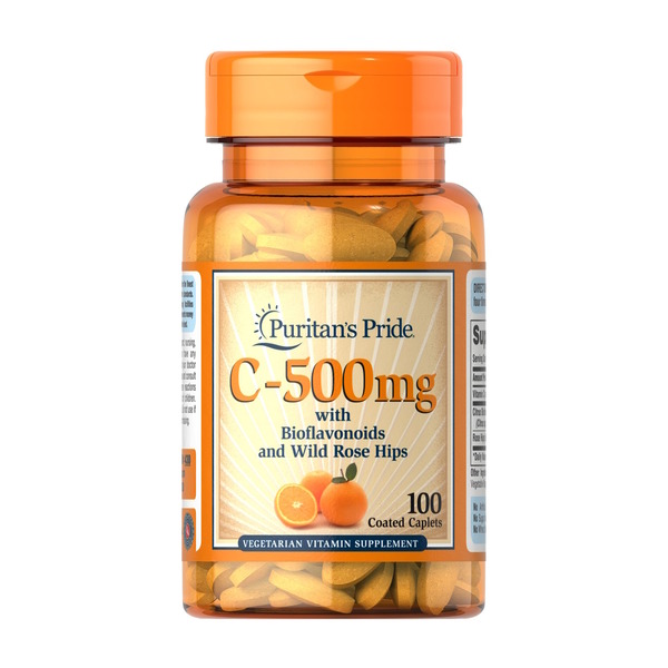 Вітаміни та мінерали Puritan's Pride Vitamin C 500 mg with Bioflavonoids and Rose Hips, 100 каплет
