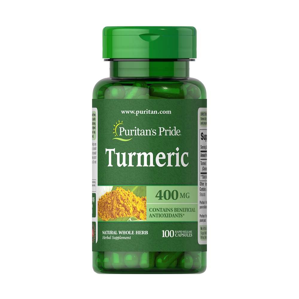 Куркума Puritan's Pride Turmeric 400 mg, 100 капсул