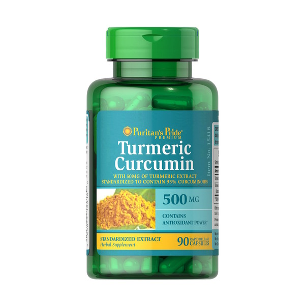 Куркуума Puritan's Pride Turmeric Curcumin 500 mg, 90 капсул