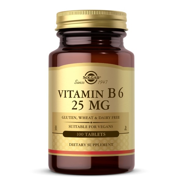 Витамин В6 Solgar Vitamin B6 25 mg, 100 таблеток для улучшения нервной системы