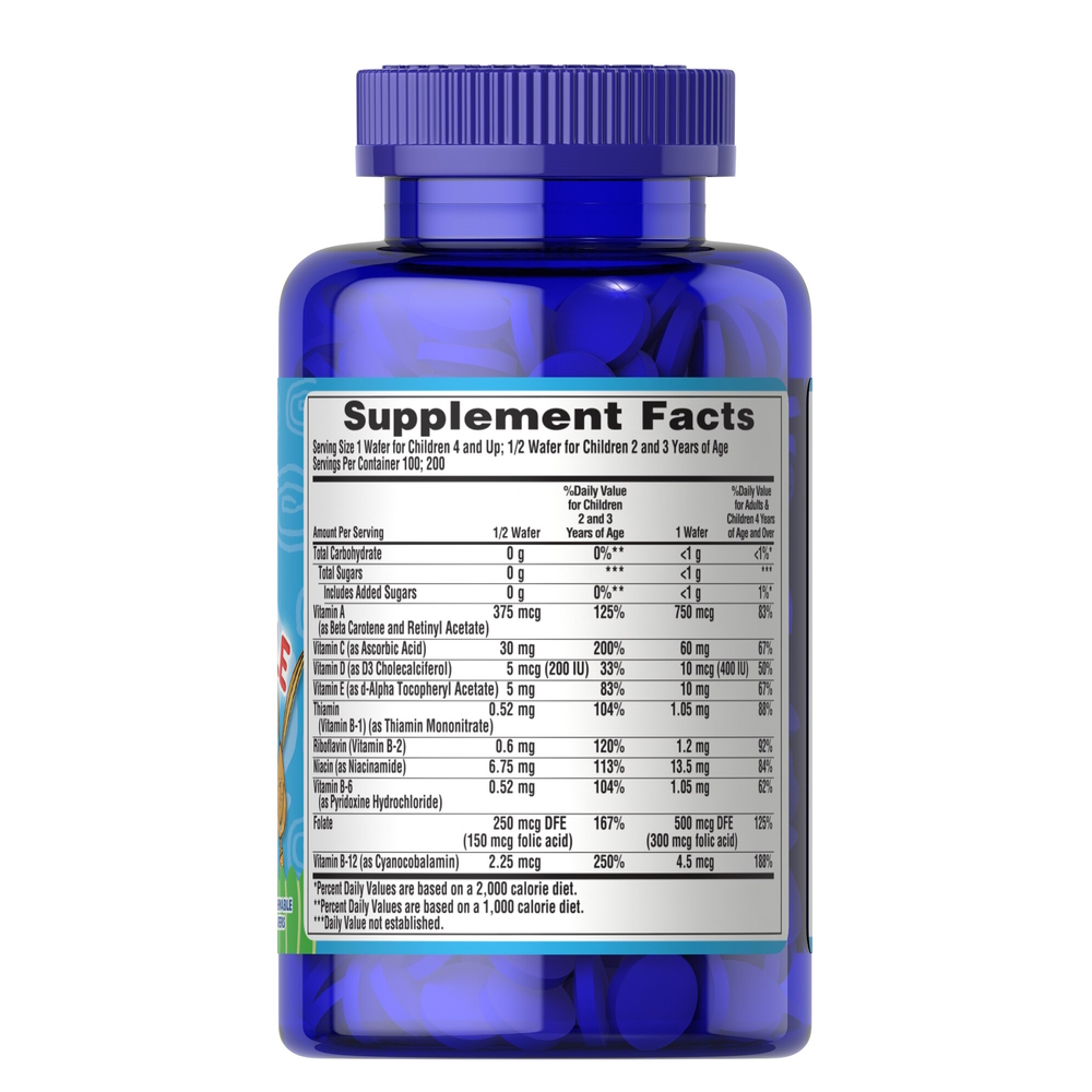 Поливитамины для детей Puritan's Pride Pre-Vites Childrens Multivitamin, 100 жевательных таблеток. Фото 2