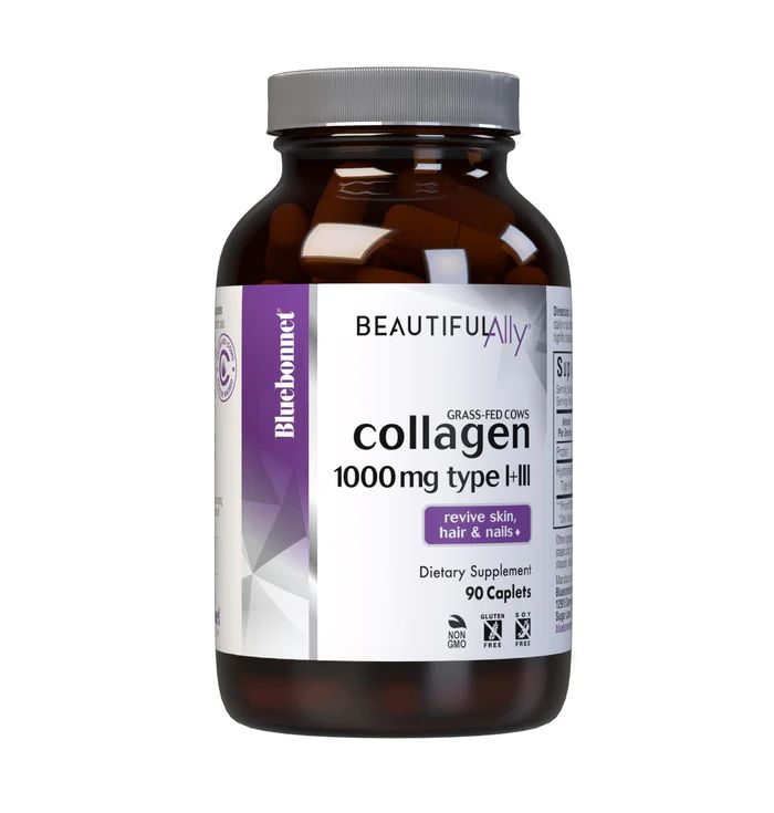 Коллаген Bluebonnet Nutrition Beautiful Ally Collagen Type I + III, 90 каплет типів I і III