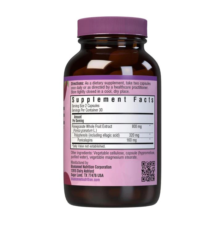 Экстрак плодов граната Bluebonnet Nutrition Super Fruit Pomegranate Extract, 60 вегакапсул. Фото 2