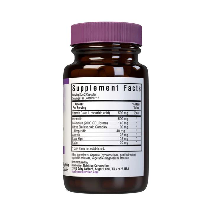 Кверцетин Bluebonnet Nutrition Super Quercetin, 30 вегакапсул для здоров'я імунної системи. Фото 2