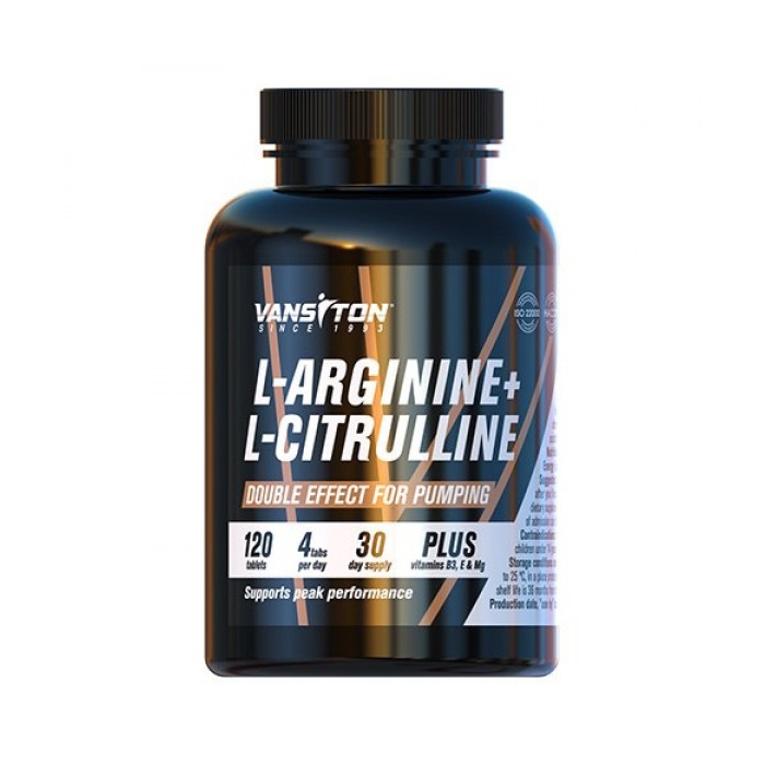 Аргинин и цитруллин Vansiton L-Arginine + L-Citrulline, 120 таблеток