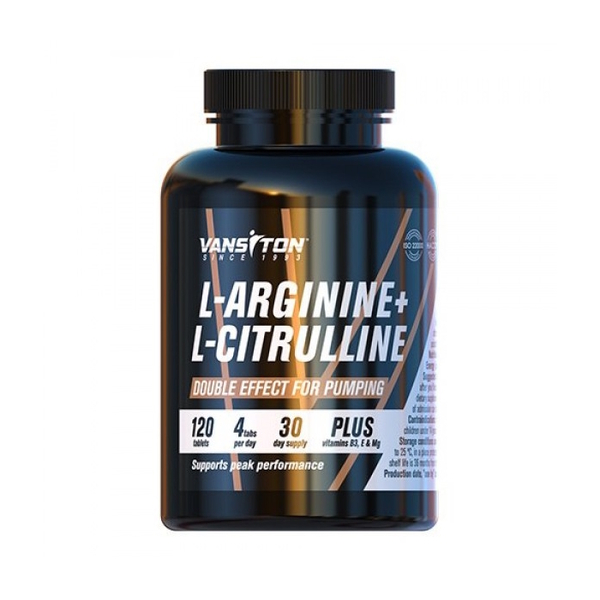 Аргинин и цитруллин Vansiton L-Arginine + L-Citrulline, 120 таблеток