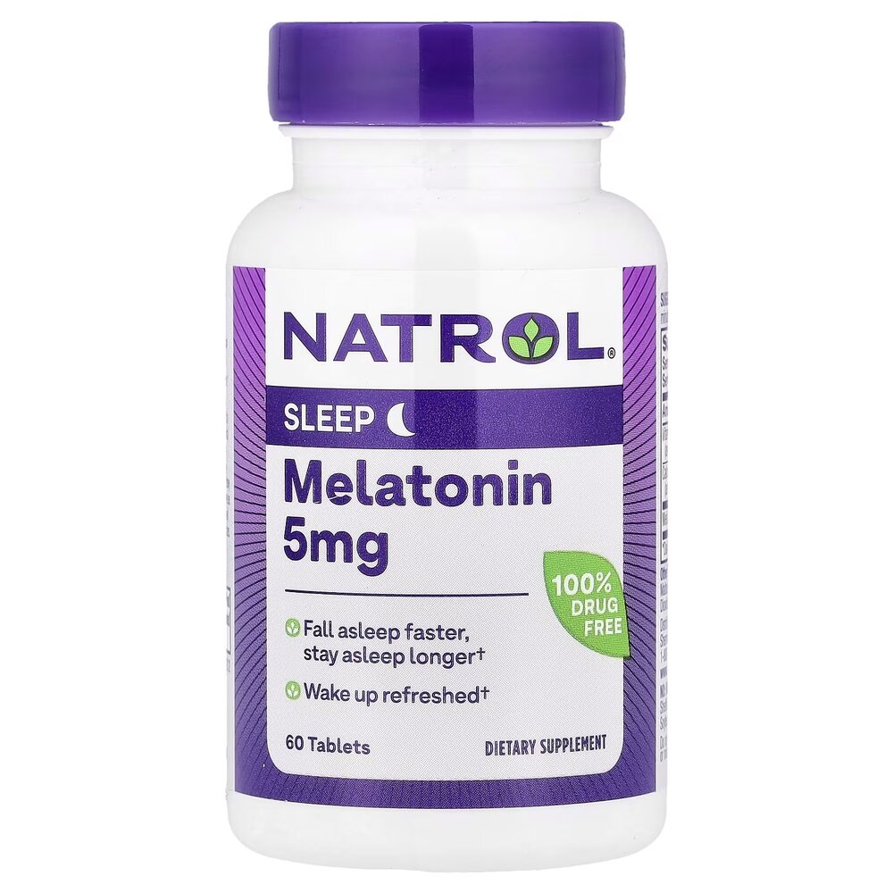 Мелатонін Natrol Melatonin 5mg Extra Strength, 60 таблеток для гарного сну
