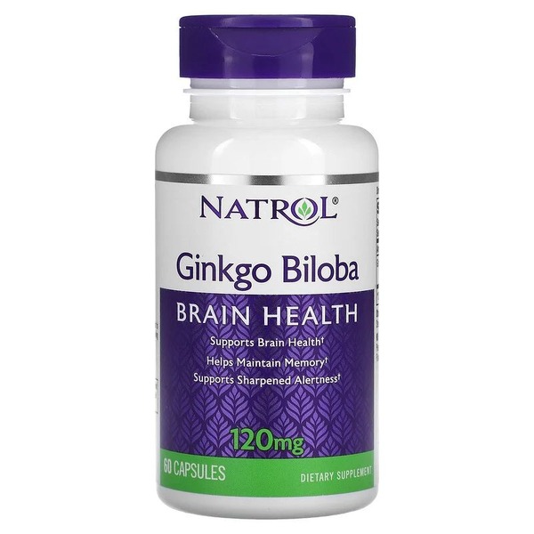 Экстракт гинкго билоба Natrol Ginkgo Biloba 120 mg, 60 капсул
