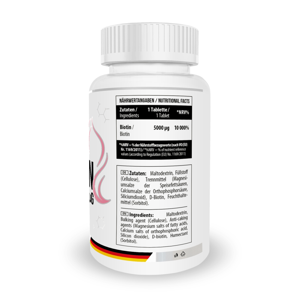 Витамы В7 MST Nutrition Biotin 5000 Beauty, 100 таблеток для красоты волос и кожи. Фото 2