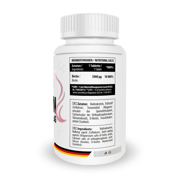 Витамы В7 MST Nutrition Biotin 5000 Beauty, 100 таблеток для красоты волос и кожи. Фото 2