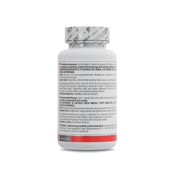 Рыбий жир MST Nutrition Omega 3 Triglyceride, 90 капсул для сердца и мозга. Фото 3