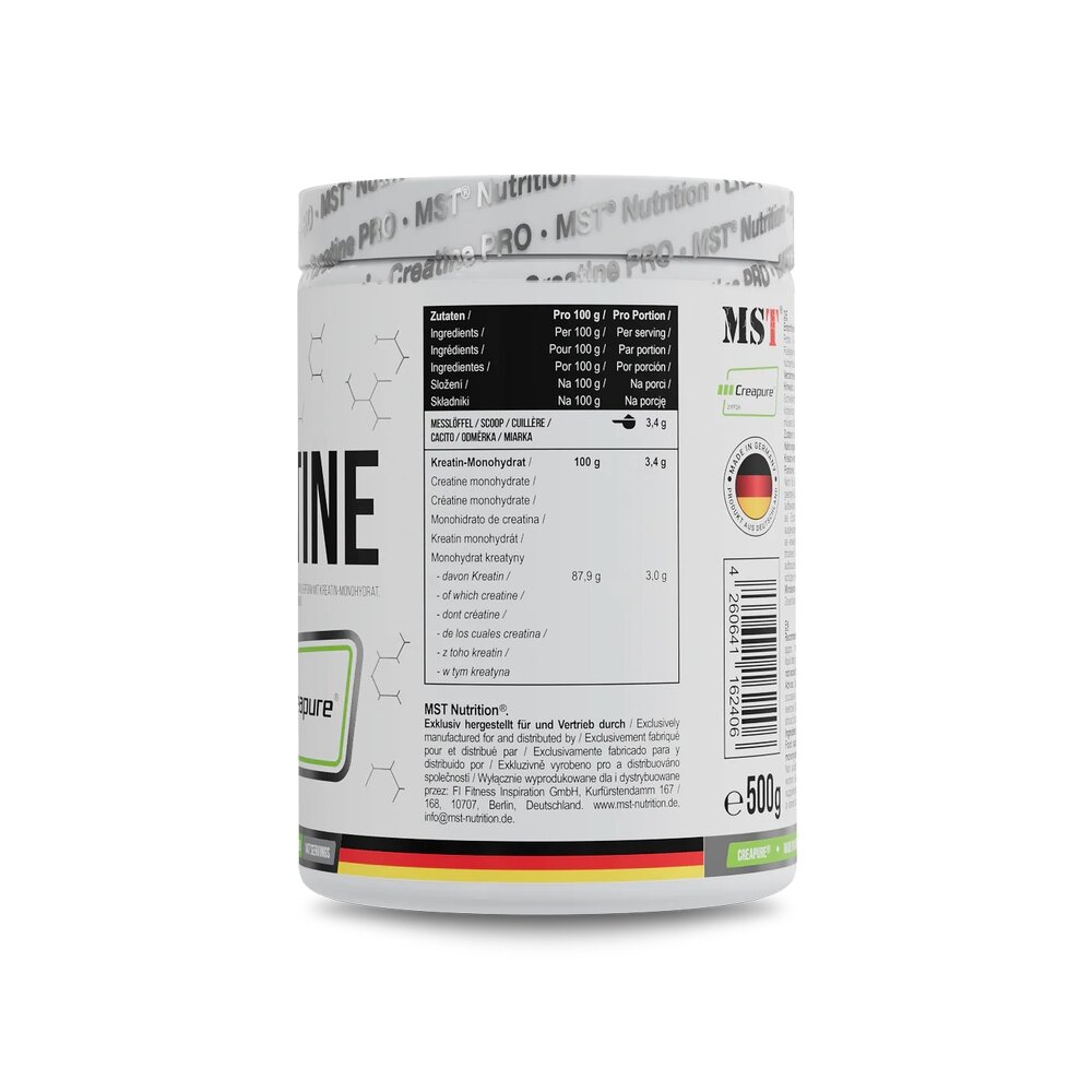 Креатин креапур MST Nutrition Creatine PRO Creapure, 500 грамм для роста мышц. Фото 2