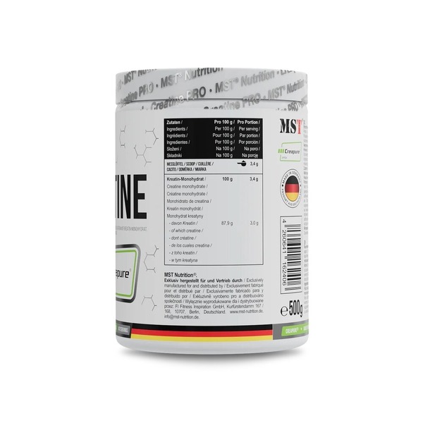Креатин креапур MST Nutrition Creatine PRO Creapure, 500 грамм для роста мышц. Фото 2