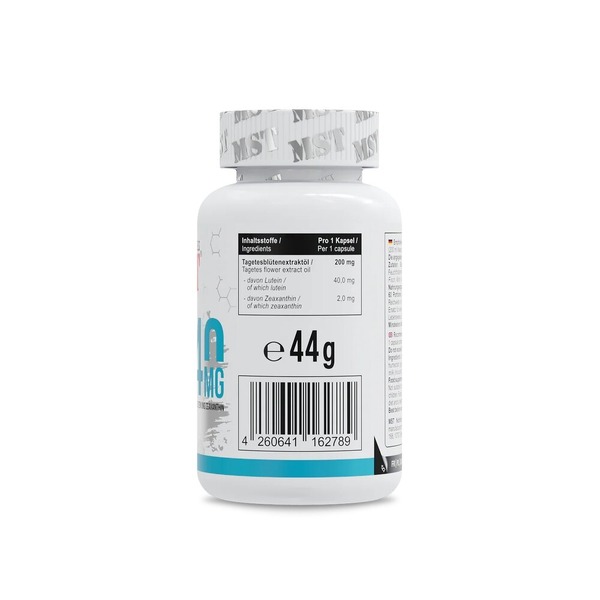 Лютеїн MST Nutrition Lutein 40 mg, 60 капсул з екстракту квіток чорнобривця. Фото 2