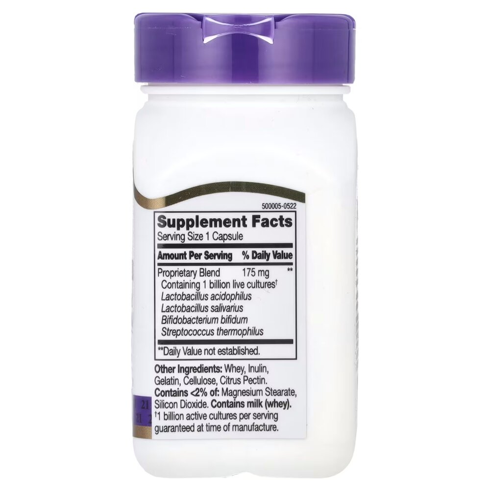 Пробіотики і пребіотики 21st Century Acidophilus Probiotic Blend, 100 капсул. Фото 2