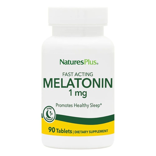 Мелатонін Natures Plus Fast Acting Melatonin 1 mg, 90 таблеток для гарного сну