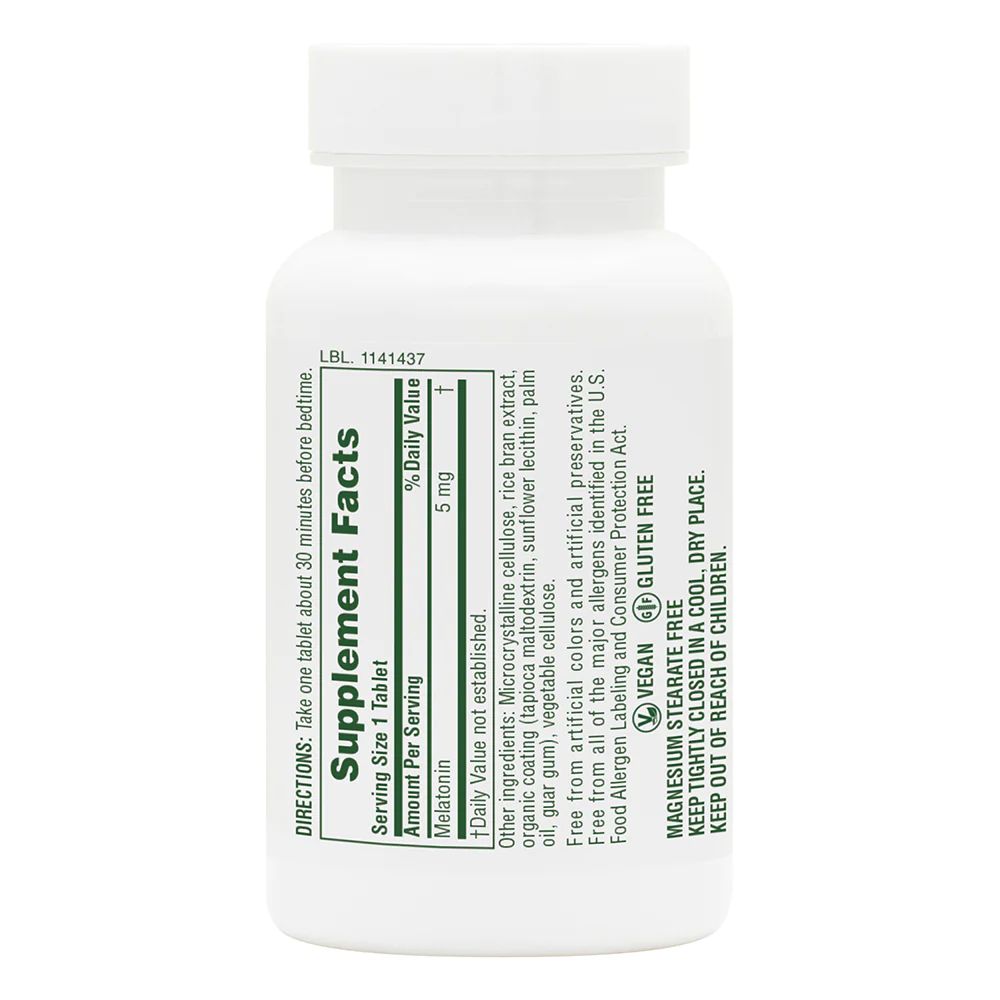 Мелатонін Natures Plus Fast Acting Melatonin 5 mg, 90 таблеток для гарного сну. Фото 2