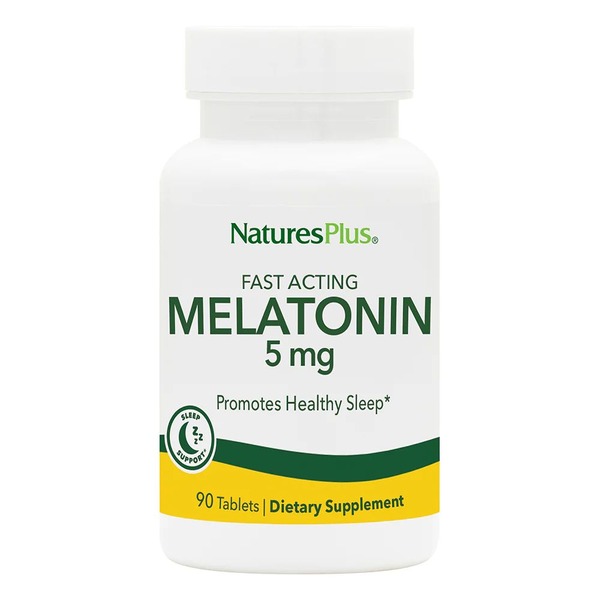 Мелатонін Natures Plus Fast Acting Melatonin 5 mg, 90 таблеток для гарного сну