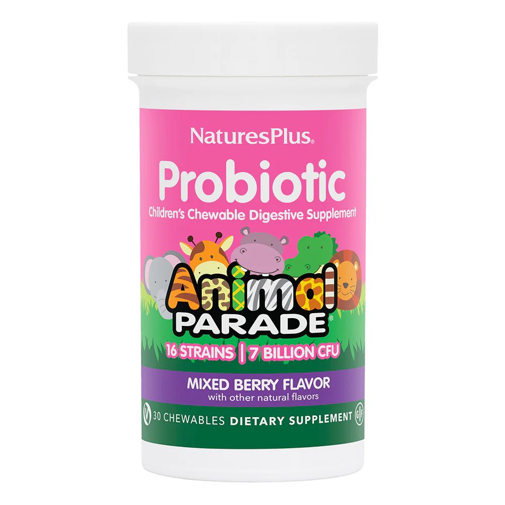 Дитячий пробіотик Natures Plus Animal Parade Probiotic, 30 жувальних таблеток