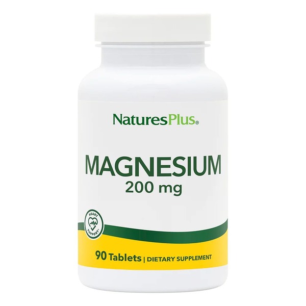 Магний Natures Plus Magnesium 200 mg, 90 таблеток