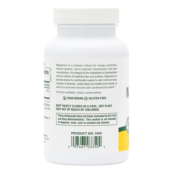 Магний Natures Plus Magnesium 200 mg, 90 таблеток. Фото 3