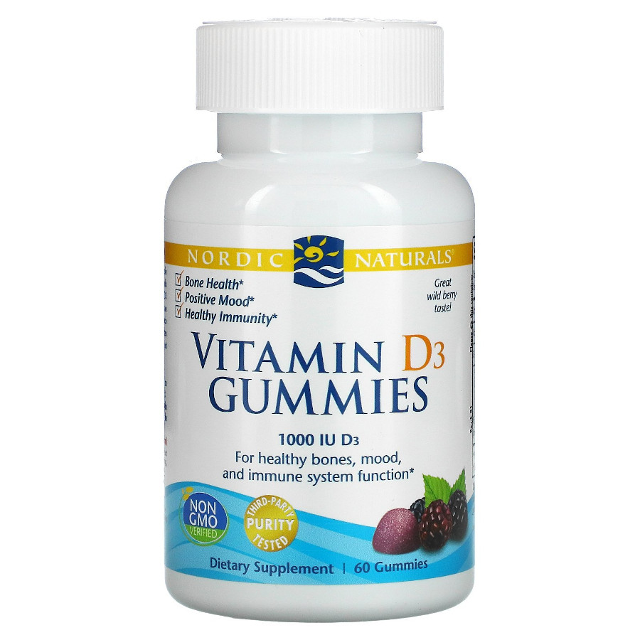 Вітамін D3 Nordic Naturals Vitamin D3 Gummies, 120 жувальних таблеток