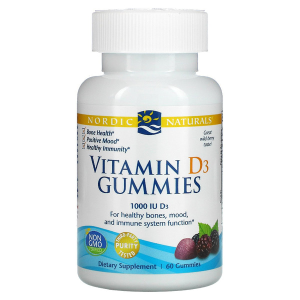 Вітамін D3 Nordic Naturals Vitamin D3 Gummies, 120 жувальних таблеток