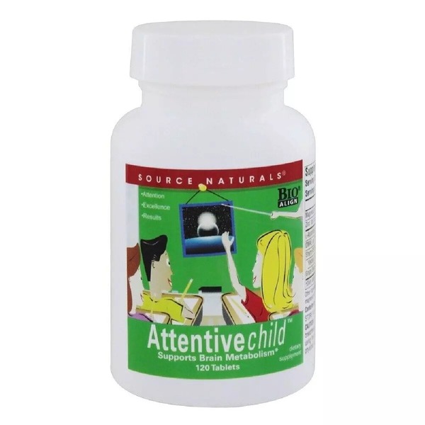 Натуральная добавка Source Naturals Attentive Child, 120 таблеток для детей
