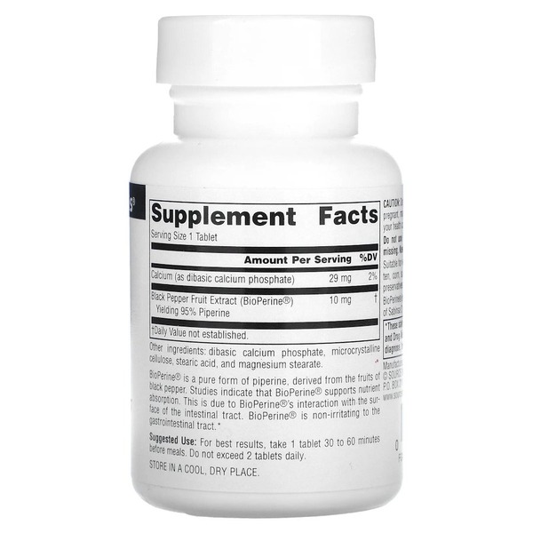 Екстракт чорного перцю Source Naturals BioPerine 10 mg, 120 таблеток. Фото 2
