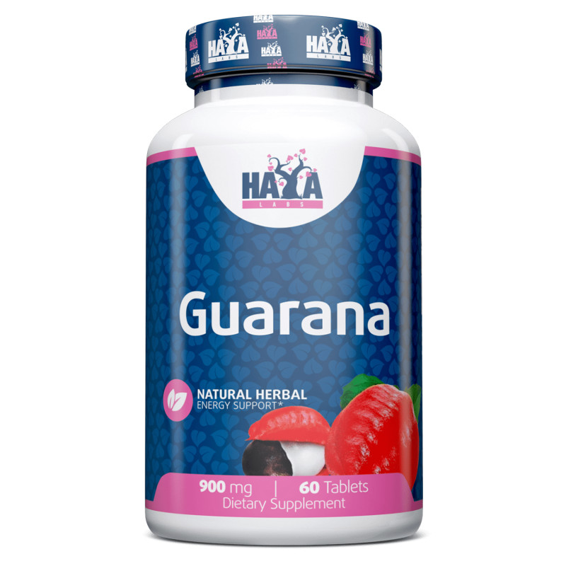 Гуарана Haya Labs Guarana 900 mg, 60 таблеток