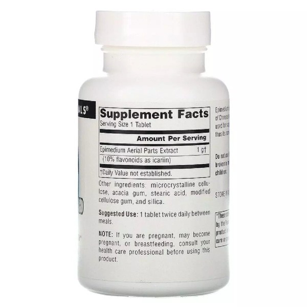 Епімедіум Source Naturals Horny Goat Weed 1000 mg, 30 таблеток для підтримки сексуальної енергії. Фото 2