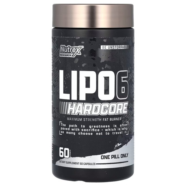 Жиросжигатель Nutrex Research Lipo-6 Hardcore, 60 капсул для поддержания мышечной ткани