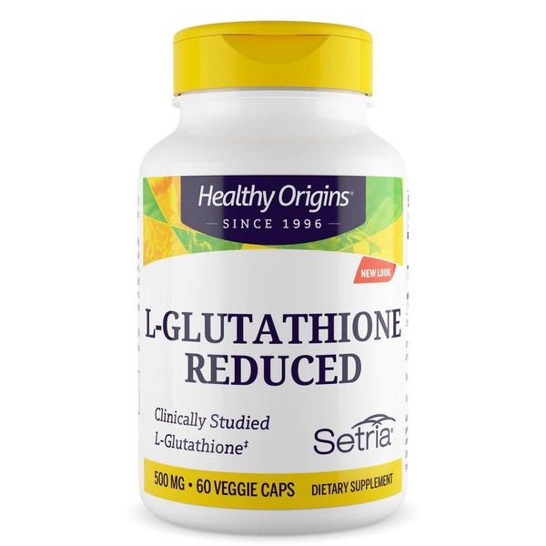 Уменьшенный L-глутатион Healthy Origins -Glutathione Reduced 500 mg, 60 вегакапсул