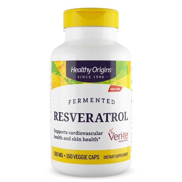 Транс-ресвератрол Healthy Origins Resveratrol 300 mg, 150 вегакапсул для підтримки мозку
