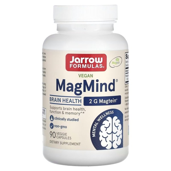 L-трионат магния Jarrow Formulas MagMind, 90 вегакапсул для поддержания мозга
