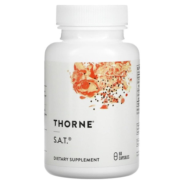 Силимарин, артишок, куркума Thorne S.A.T., 60 капсул для поддержки печени