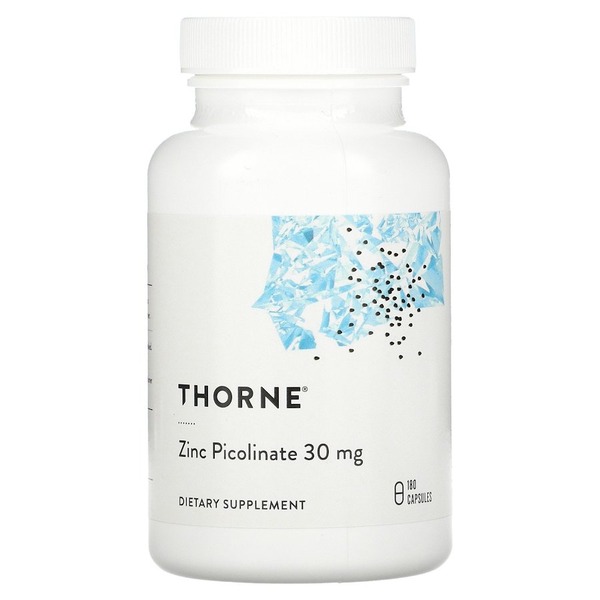 Піколінат цинку Thorne Zinc Picolinate 30 mg, 180 вегакапсул