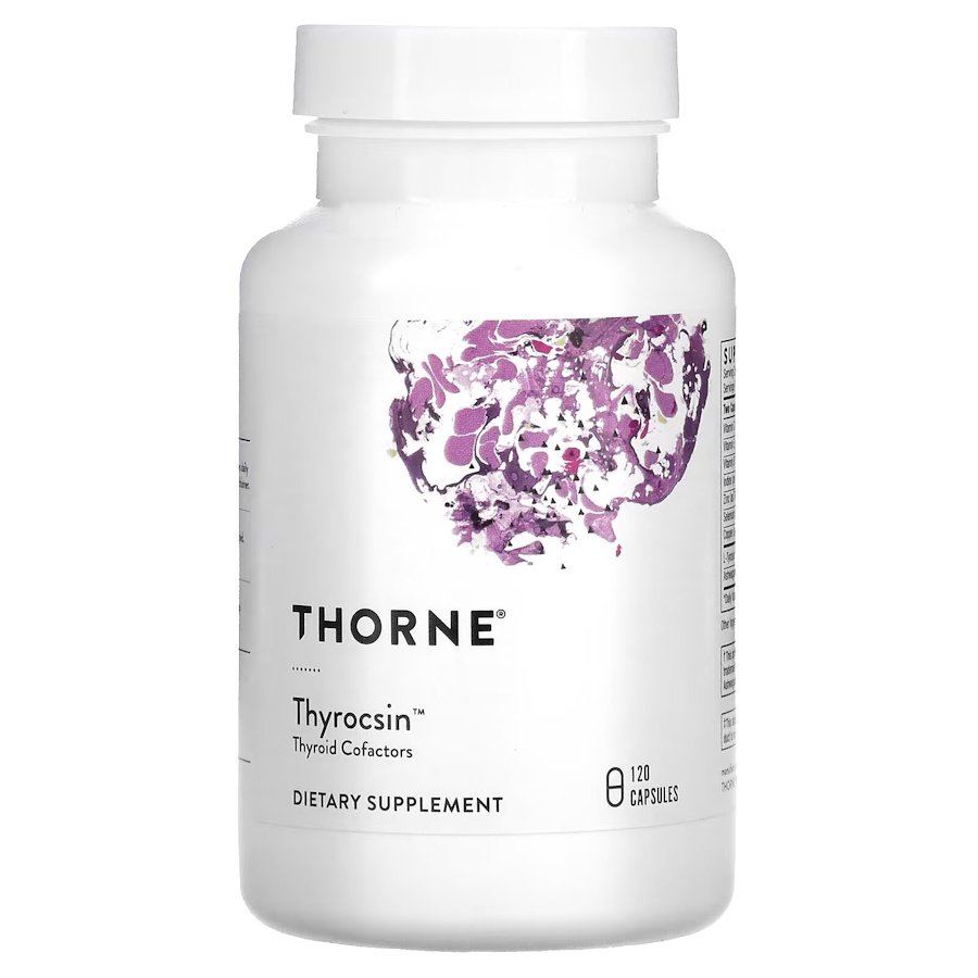 Тироксин Thorne Thyrocsin Thyroid Cofactors, 120 вегакапсул для підтримки щитовидної залози