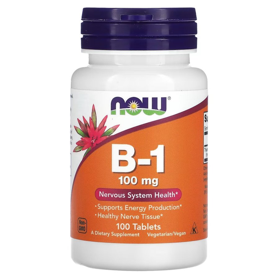 Вітамін В1 NOW Vitamin B1 100 mg, 100 таблеток