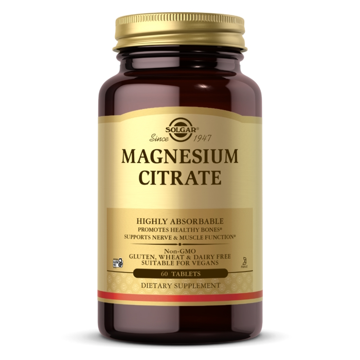 Цитрат магния Solgar Magnesium Citrate, 60 таблеток для поддержки костей