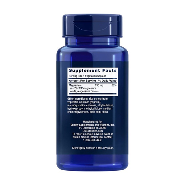 Оксид и цитрат магния Life Extension Magnesium Extend-Release, 60 вегакапсул. Фото 2
