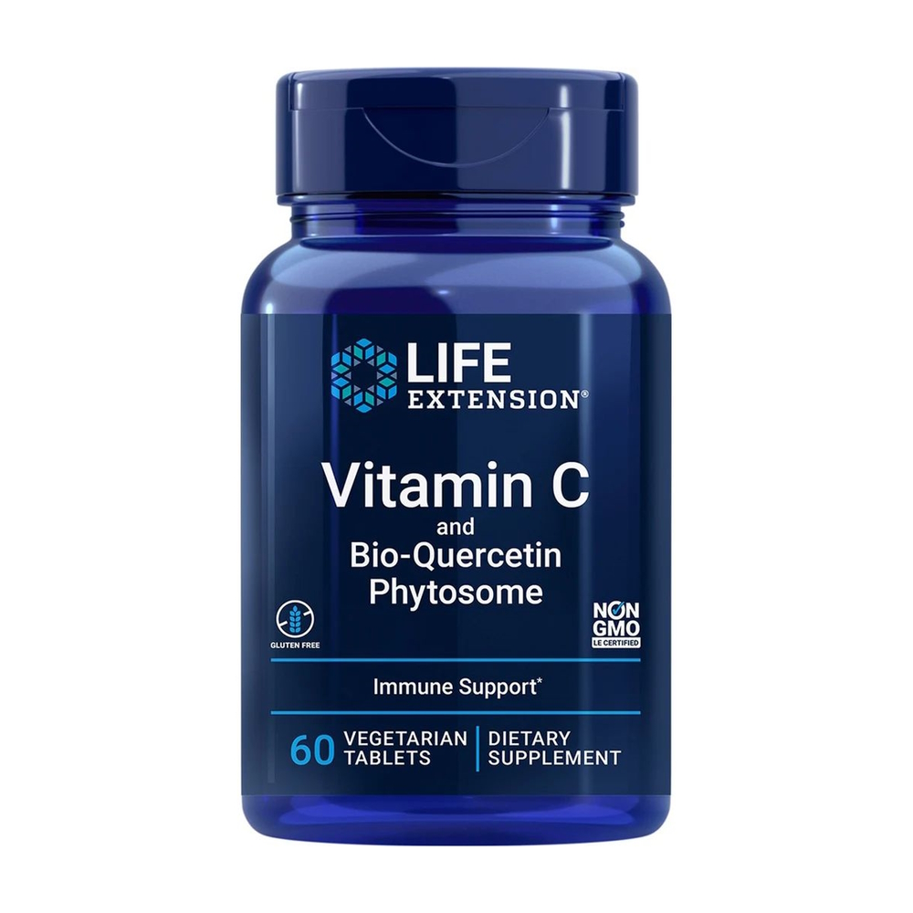 Витамин С и фитосома био-кверцетина Life Extension Vitamin C and Bio-Quercetin Phytosome, 60 таблеток